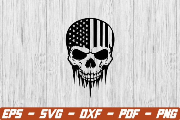 Download Punisher Skull with American Flag Svg - American Collection