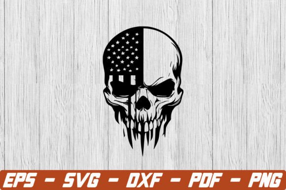 Download Punisher Skull with American Flag Svg - American Collection