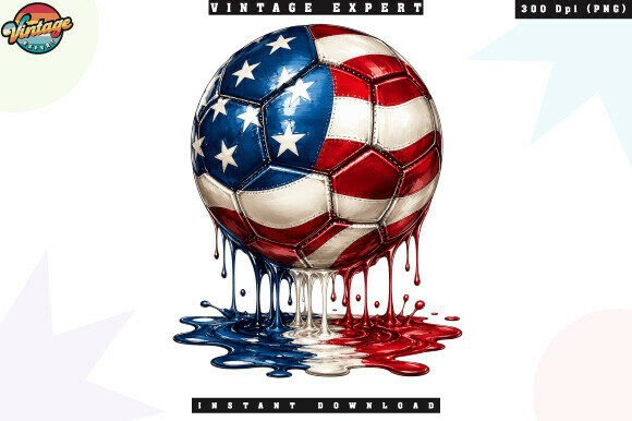 Download American Flag Soccer Ball PNG - American Collection