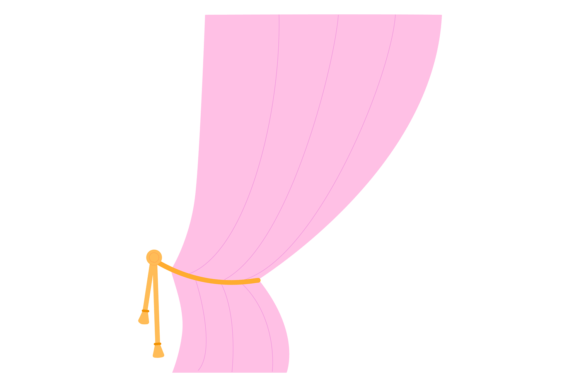 Download Pink Drapery Icon. Color Textile Tied Cu - Textile Collection