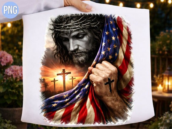 Download Jesus American Flag Religious Cross PNG - Premium Resources