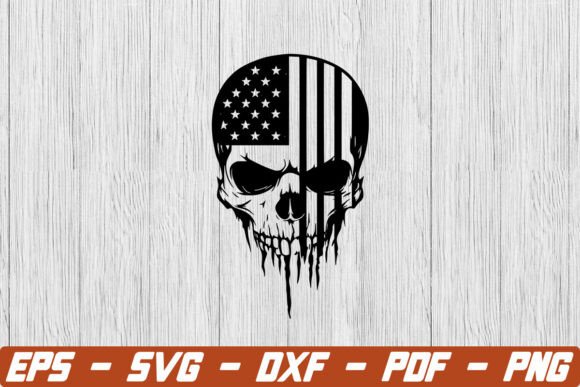 Download Punisher Skull with American Flag Svg - American Collection