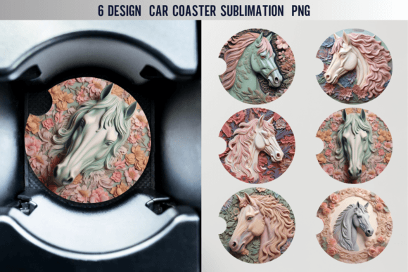 Download Horse Car Coaster Sublimation Designs - Car coaster sublimation designs Collection
