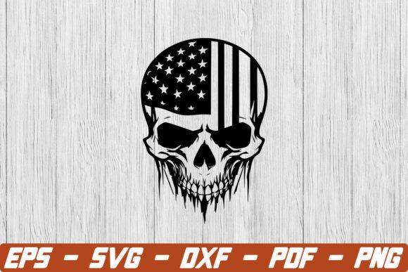 Download Punisher Skull with American Flag Svg - American Collection
