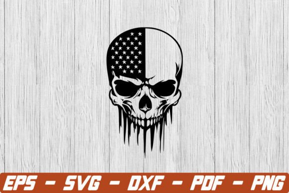 Download Punisher Skull with American Flag Svg - American Collection