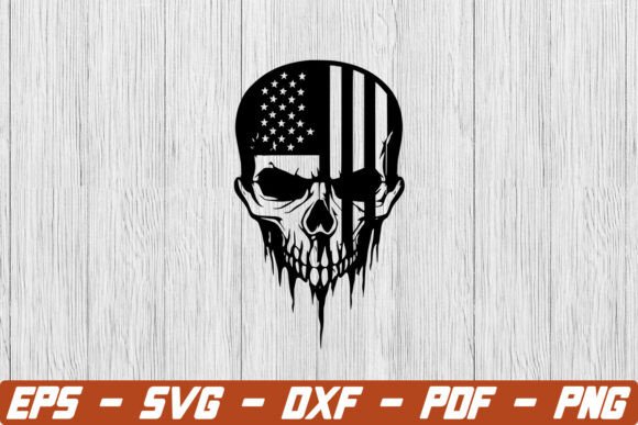Download Punisher Skull with American Flag Svg - American Collection