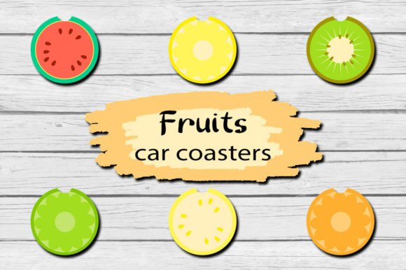 Download Fruits Car Coaster Sublimation Designs - Car coaster sublimation designs Collection