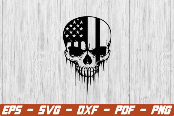 Download Punisher Skull with American Flag Svg - American Collection