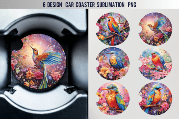 Download Bird Car Coaster Sublimation Designs - Car coaster sublimation designs Collection