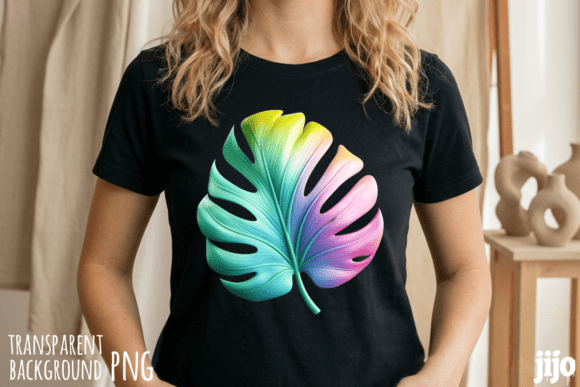 Download Rainbow Monstera Tropical Pride PNG - Pride png Collection