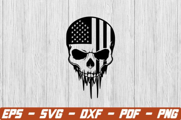 Download Punisher Skull with American Flag Svg - American Collection