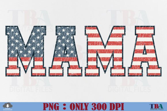 Download Retro 4th of July Mama PNG, American Mom - American Collection