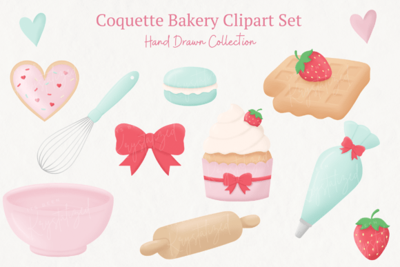 Download Coquette Bakery Clipart Bundle - Premium Resources